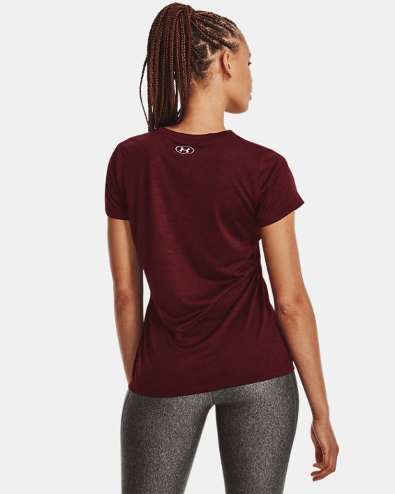 Damen UA Tech™ Twist T-Shirt, Maroon, pdpMainDesktop image number 1